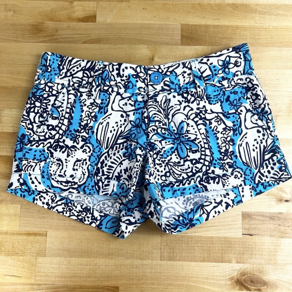 Lilly Pulitzer The Walsh Short Size 000 Hippy Happy Shake Low Rise 3" Inseam
